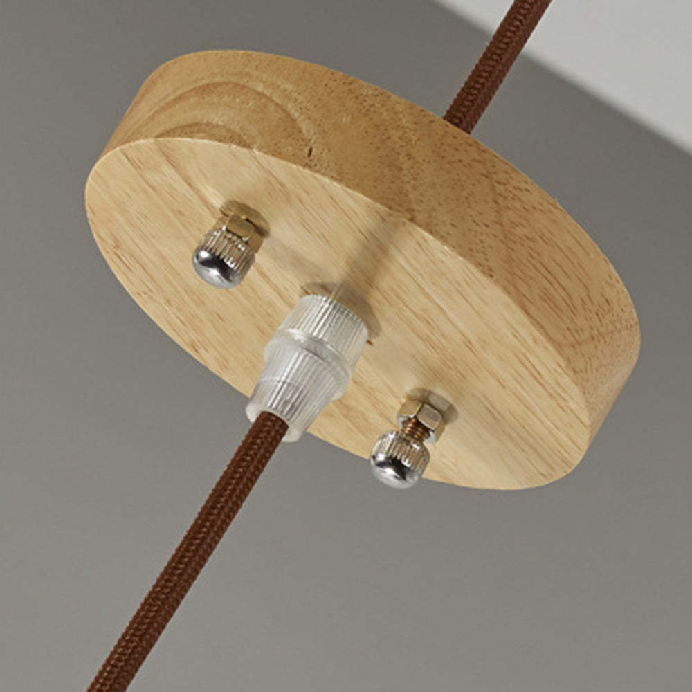Muto Modern Birdcage Wood Pendant Light