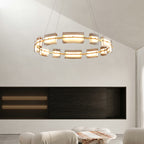 Arisha Minimalist Ring Metal Pendant Light,Black/Gold