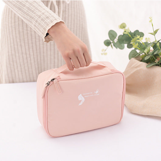 ravel Makeup Bag Organizer with Compartments & Brush Holder