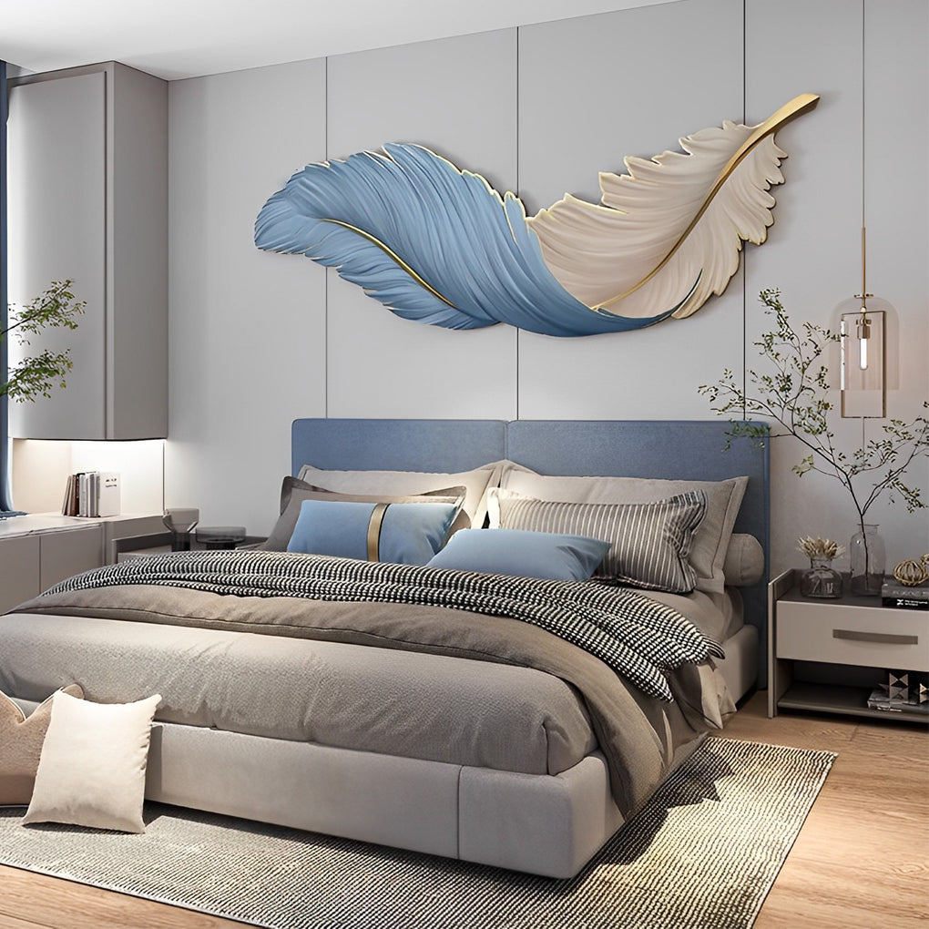 Feather Wall Lamp USB DC5V Remote Control LED Art Deco Bedroom Living Room