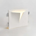 Aria Modern White Recessed LED Wall Lamp with Metal and Plaster Finish