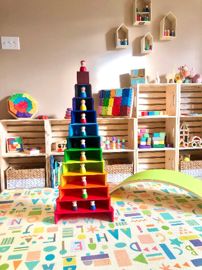 Grimm's Large Rainbow Stacker Bundle - Rainbow Stacking toy