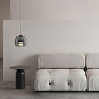 June Minimalist Pendant Light Glass Smoke Gray