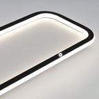 Arisha Minimalist Flush Mount Black Frame Rectangular Ceiling Light