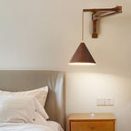 Muto Adjustable Wall Lamp – Wood & Metal Design, 2-Color Finish for the Living Room
