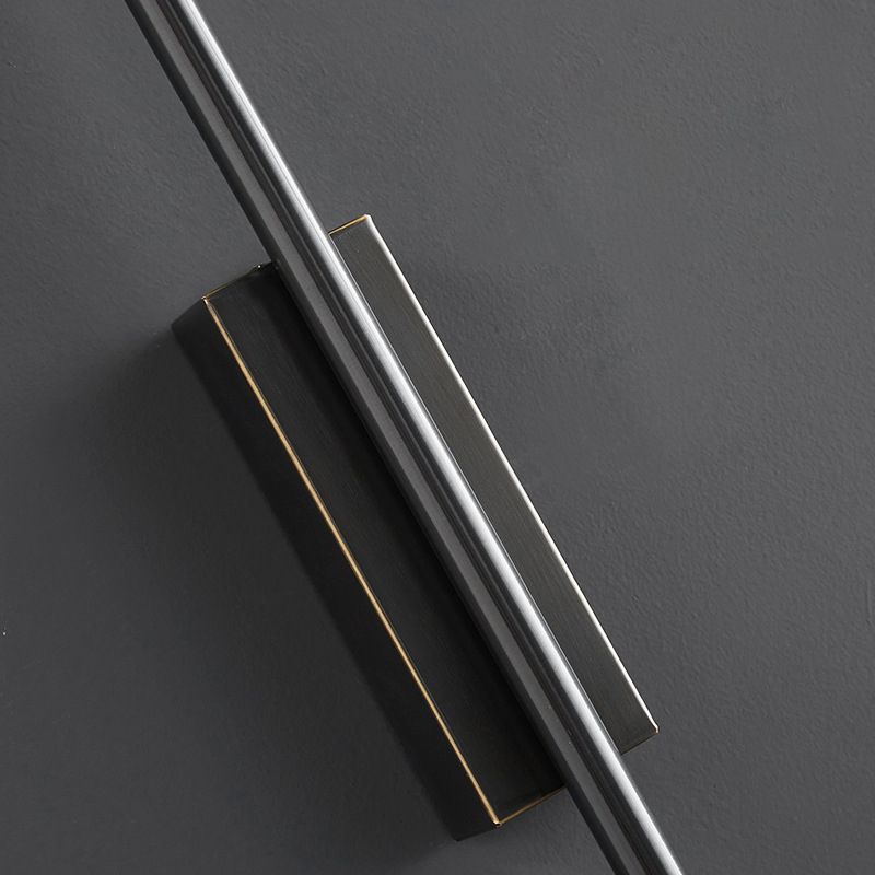 Arisha Modern Linear Metal Wall Lamp for Bedroom, Black & Brass