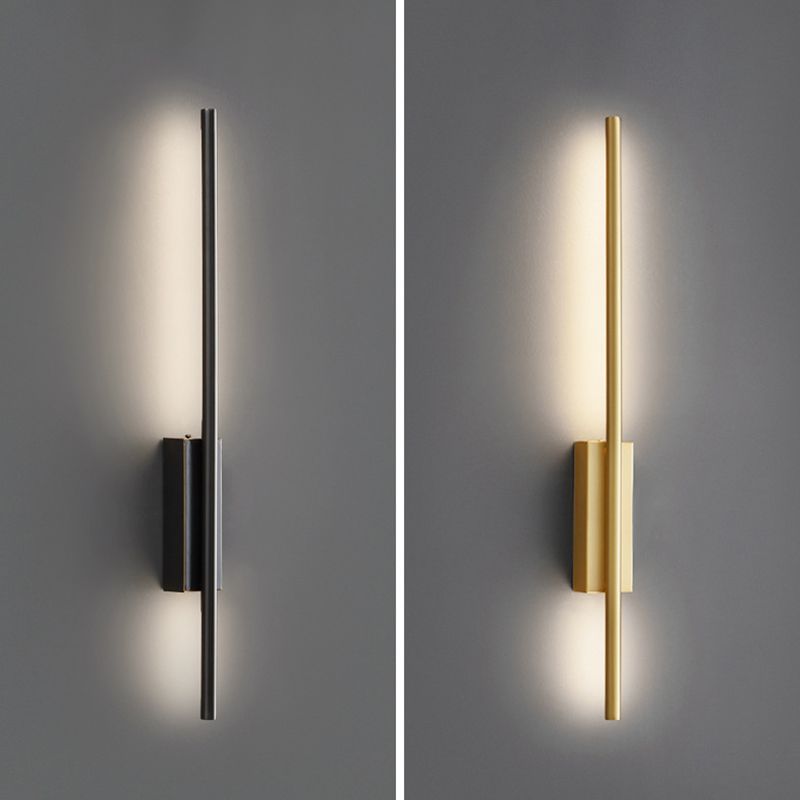 Arisha Modern Linear Metal Wall Lamp for Bedroom, Black & Brass
