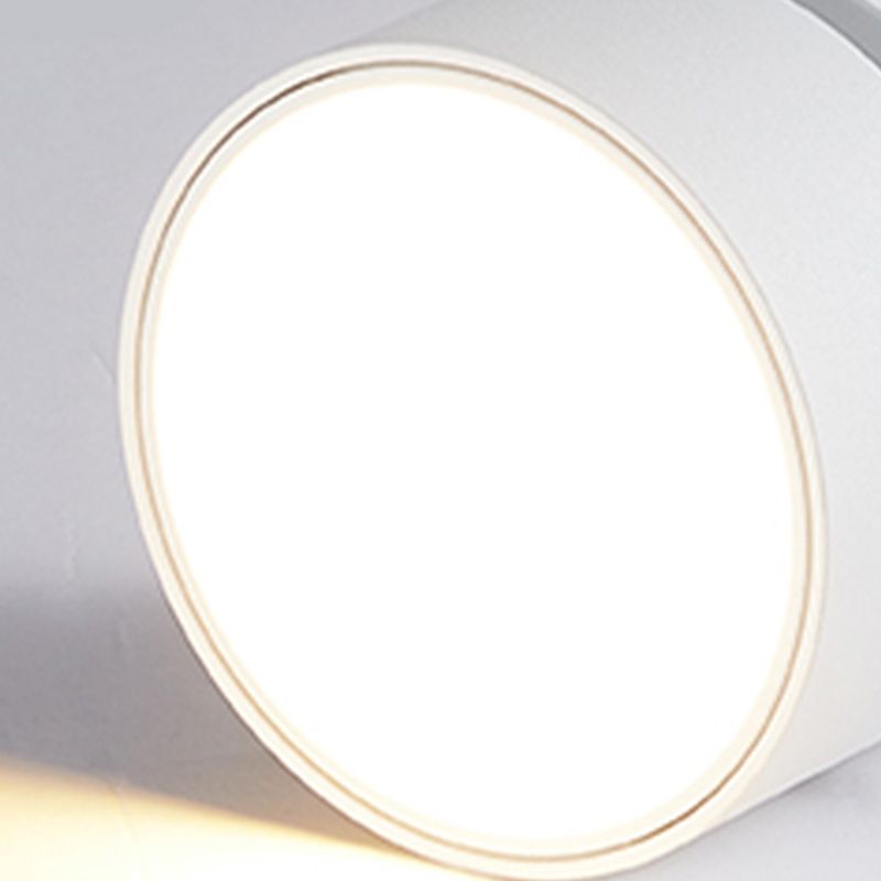 Arisha Flush Mount Ceiling Light Cylindrical Modern, Metal, Black/White, Hallway