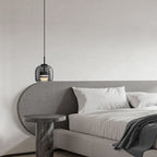 June Minimalist Pendant Light Glass Smoke Gray