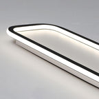 Arisha Minimalist Flush Mount Black Frame Rectangular Ceiling Light