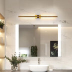 Arisha Modern Linear Metal Wall Lamp for Bedroom, Black & Brass