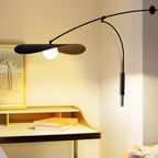 Arisha Arc Wall Lamp – Black & Gold Metal and Glass Sconce for Bedroom