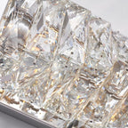 Kristy Modern Rectangular Crystal LED Vanity Wall Light with Metal Frame