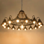 Epoch Vintage Industrial Rope Chandelier  Living Room