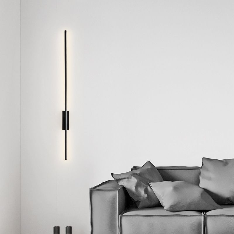 Arisha Modern Linear Metal Wall Lamp for Bedroom, Black & Brass