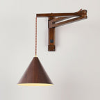 Muto Adjustable Wall Lamp – Wood & Metal Design, 2-Color Finish for the Living Room