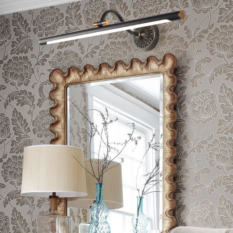 Tiffany Black Adjustable Reading Spotlight Wall Lamp – Metal & Wood Design
