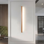 Muto Modern Linear Vanity Wall Lamp with Wooden Front and Mirror Finish