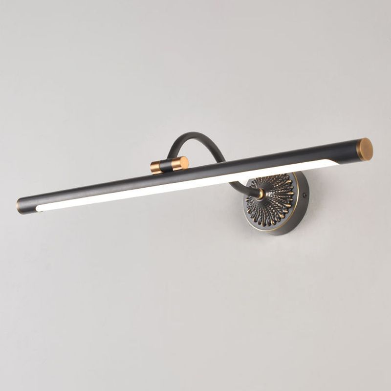 Tiffany Black Adjustable Reading Spotlight Wall Lamp – Metal & Wood Design