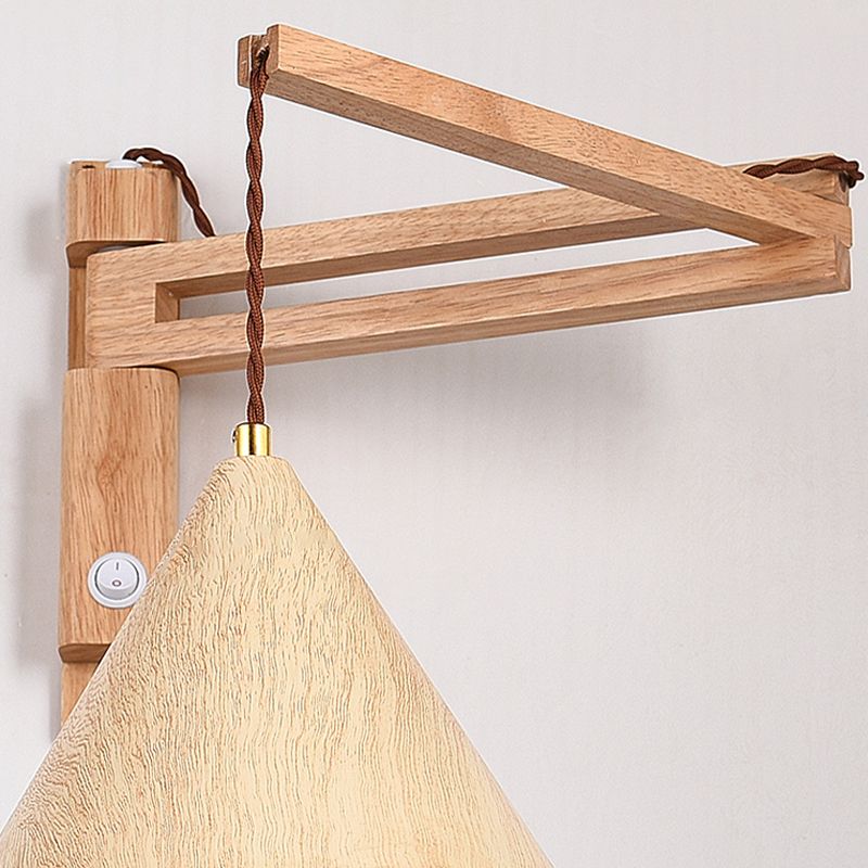 Muto Adjustable Wall Lamp – Wood & Metal Design, 2-Color Finish for the Living Room