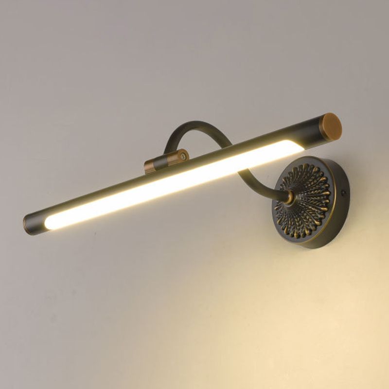 Tiffany Black Adjustable Reading Spotlight Wall Lamp – Metal & Wood Design