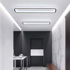 Arisha Minimalist Flush Mount Black Frame Rectangular Ceiling Light
