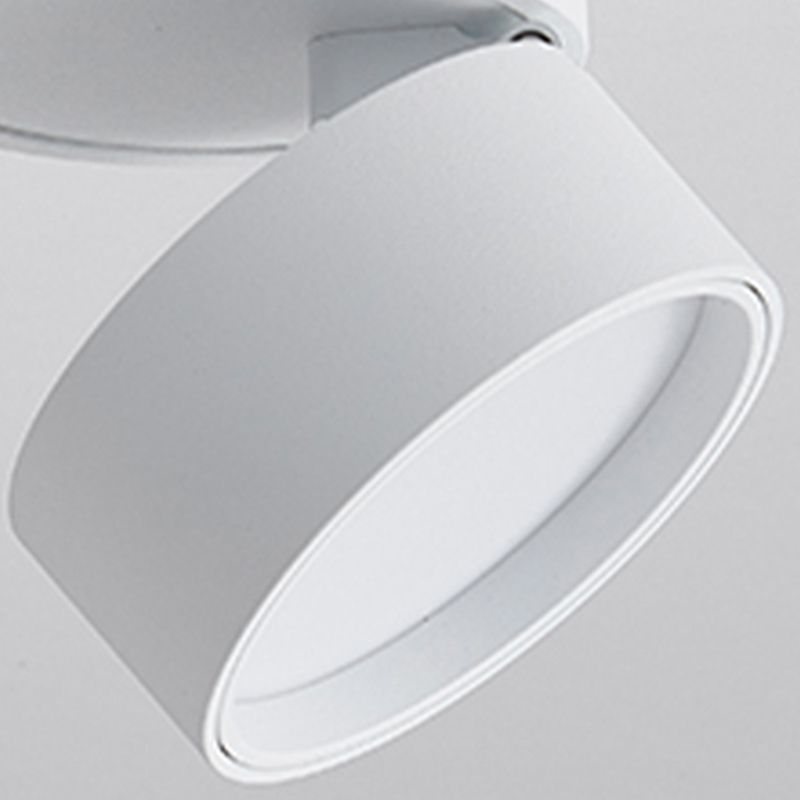 Arisha Flush Mount Ceiling Light Cylindrical Modern, Metal, Black/White, Hallway
