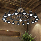 Epoch Vintage Industrial Rope Chandelier  Living Room