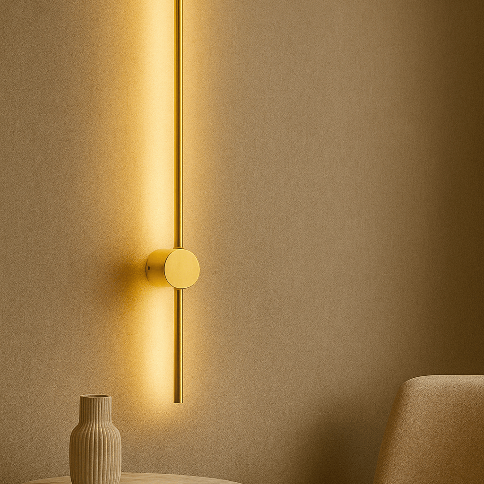 LumoLine Nordic LED Wall Lamp Elongated Dimmable Remote Bedroom Living Room — 15 to 47 Inch