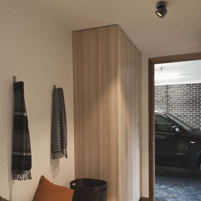 Kilo Spotlight Modern LED Flush Mount Ceiling Light, Black/White