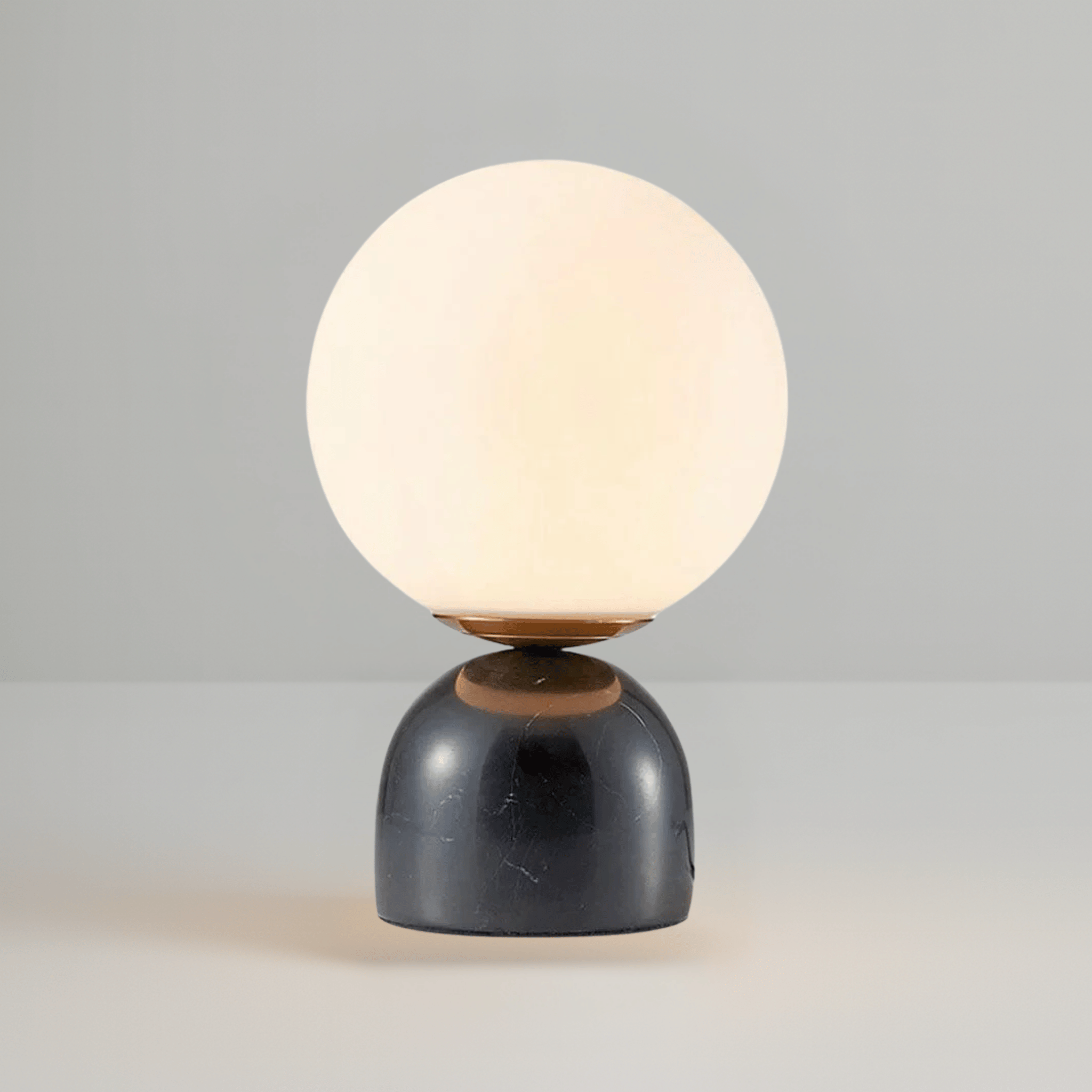 Lumea Marble Globe LED Table Lamp Modern Glass Ball Bedside Study Desk — Black White Green