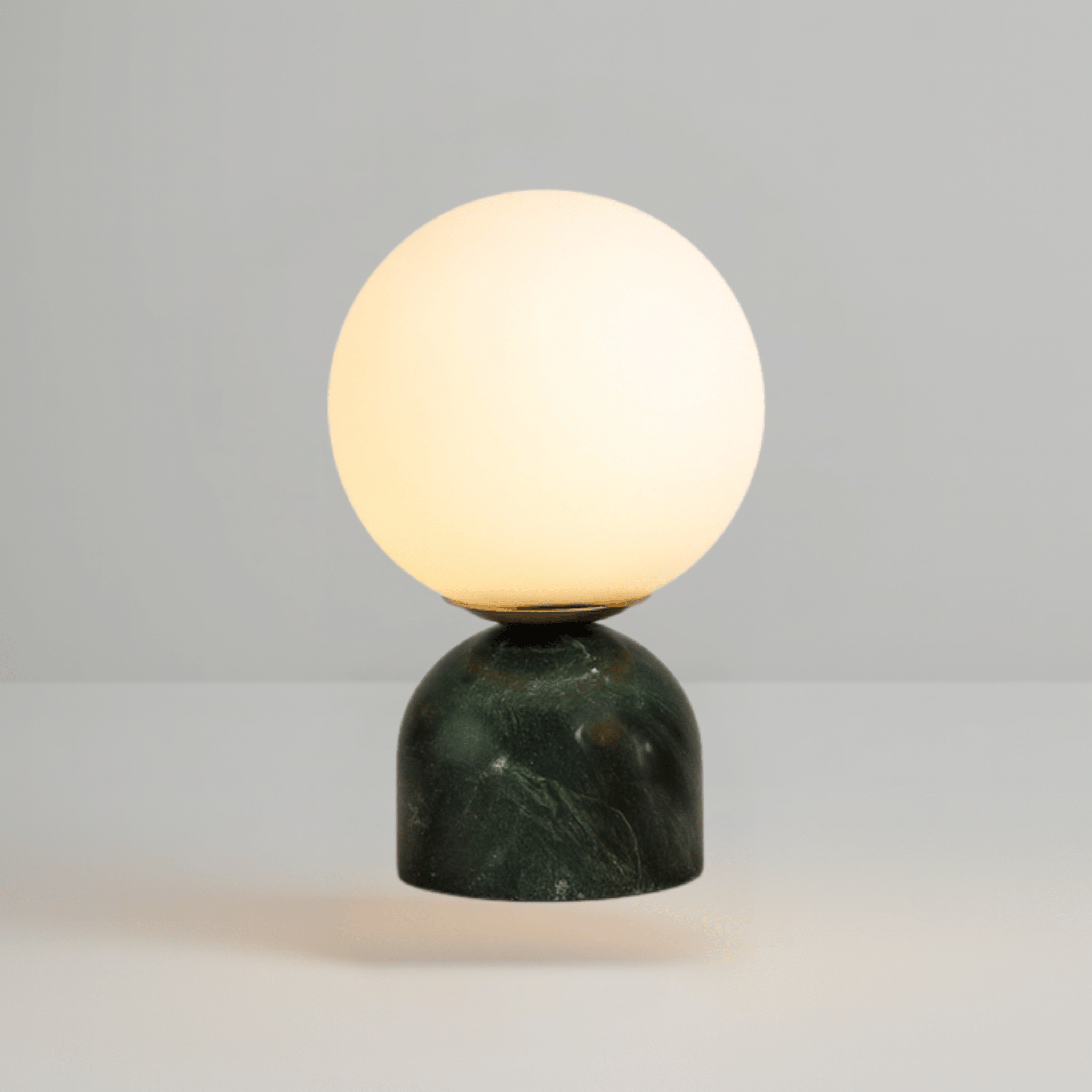 Lumea Marble Globe LED Table Lamp Modern Glass Ball Bedside Study Desk — Black White Green