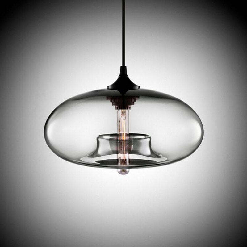 Valentina Modern Bread Shaped Glass Pendant Light, 6 Colour