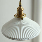 Muto Vintage Dome Ceramic & Wood Wall Lamp – Walnut Finish with Clear Shade