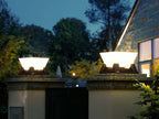 RIRZ NOVA Solar Post Light Modern Architectural LED Outdoor Pathway Garden — 28cm