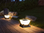 RIRZ NOVA Solar Post Light Modern Architectural LED Outdoor Pathway Garden — 28cm