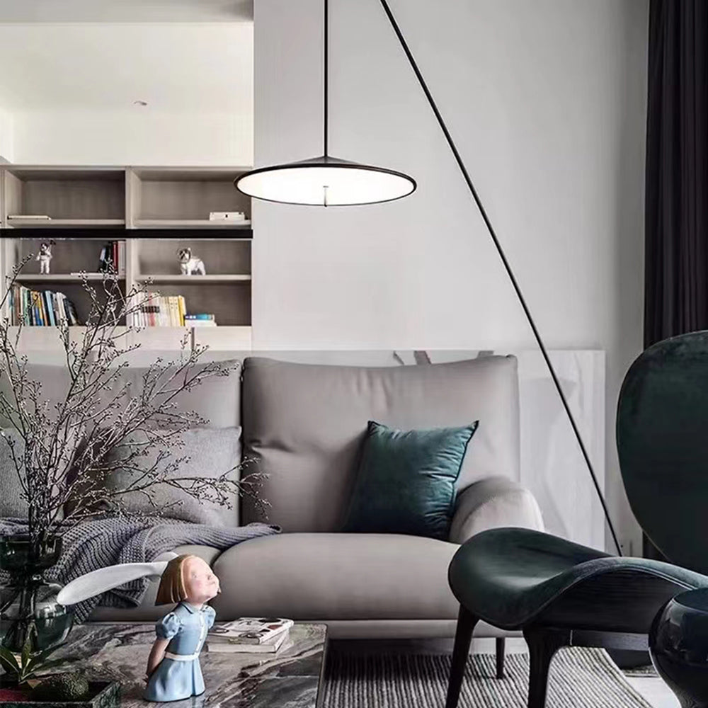 Salgado Frisbee Fishing Rod Floor Lamp, Living Room