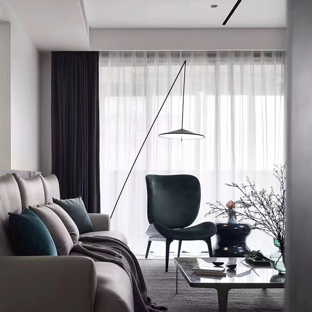 Salgado Frisbee Fishing Rod Floor Lamp, Living Room