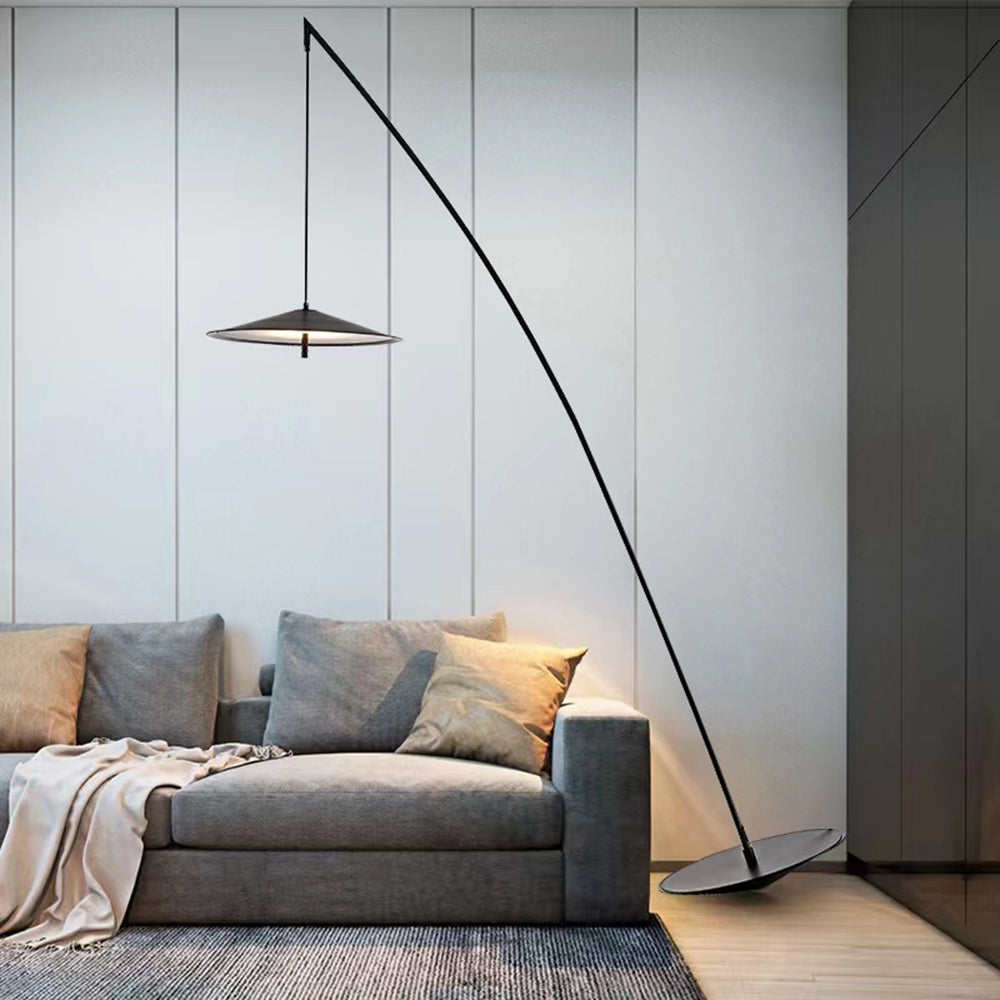 Salgado Frisbee Fishing Rod Floor Lamp, Living Room