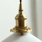 Muto Vintage Dome Ceramic & Wood Wall Lamp – Walnut Finish with Clear Shade