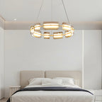 Arisha Minimalist Ring Metal Pendant Light,Black/Gold
