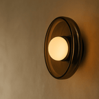 Lumière Royale French Glass Wall Sconce Elegant LED Bedroom Bar Cafe — Olive Green White