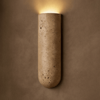 Lunara Natural Travertine LED Wall Lamp Minimalist Sconce Bedroom Living Room