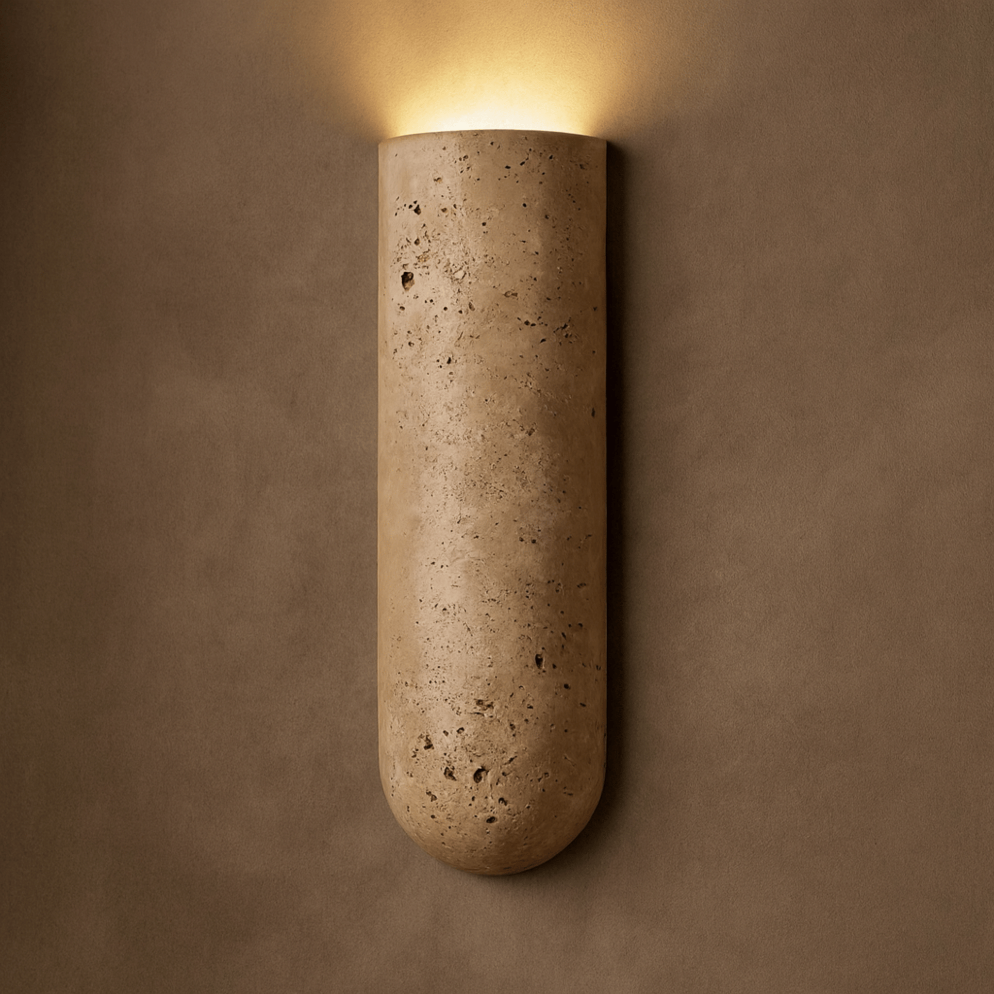 Lunara Natural Travertine LED Wall Lamp Minimalist Sconce Bedroom Living Room