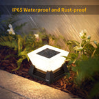 RIRZ NOVA Solar Post Light Modern Architectural LED Outdoor Pathway Garden — 28cm