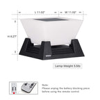 RIRZ NOVA Solar Post Light Modern Architectural LED Outdoor Pathway Garden — 28cm