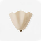 Petalia glass wall sconce art deco LED bedroom living room hallway — beige green brown amber
