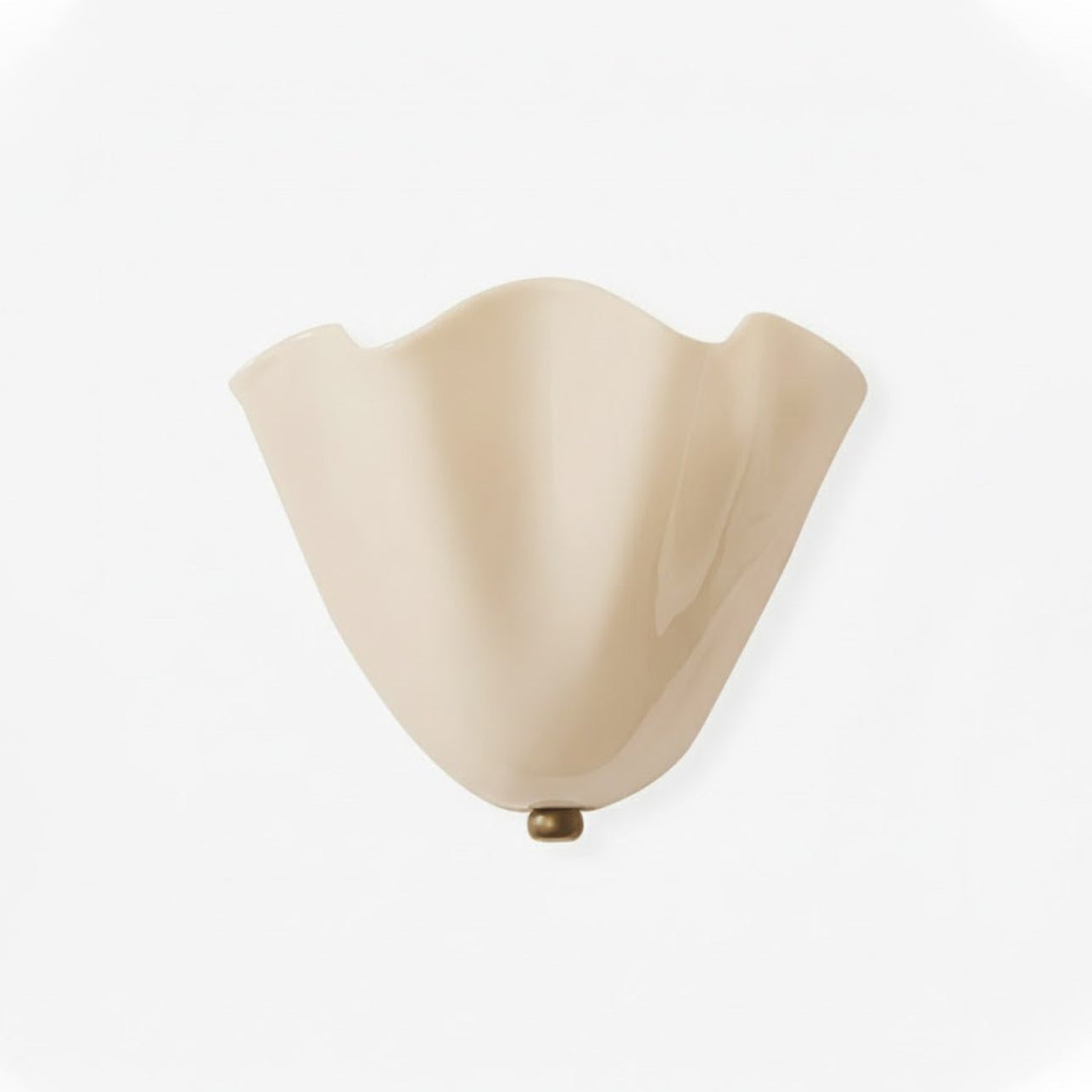 Petalia glass wall sconce art deco LED bedroom living room hallway — beige green brown amber