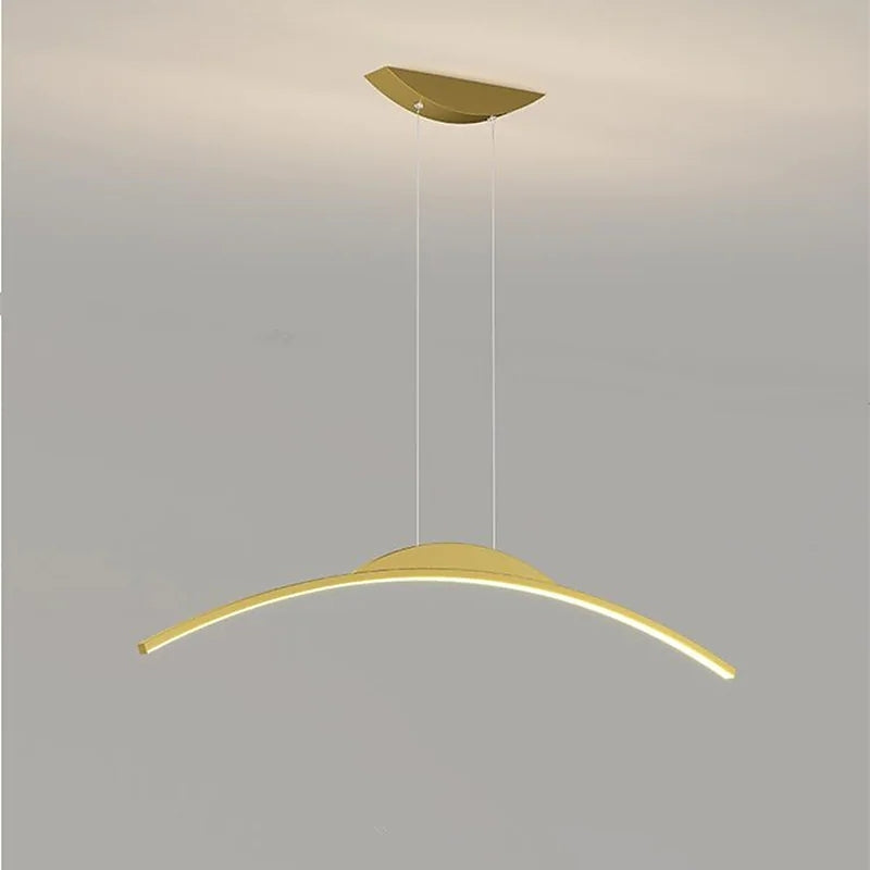 Floa Minimalist Linear Metal Remote Control Pendant Light