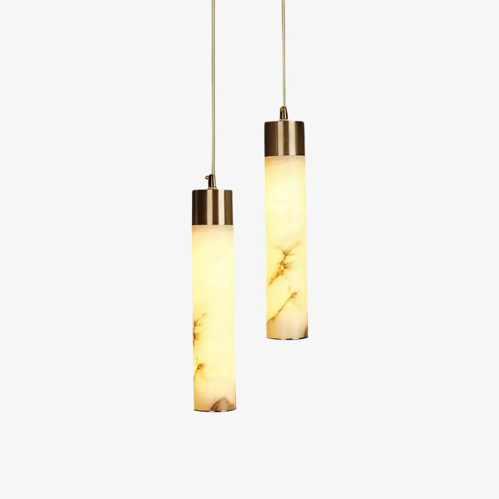 Dike White Alabaster Pendant Light
